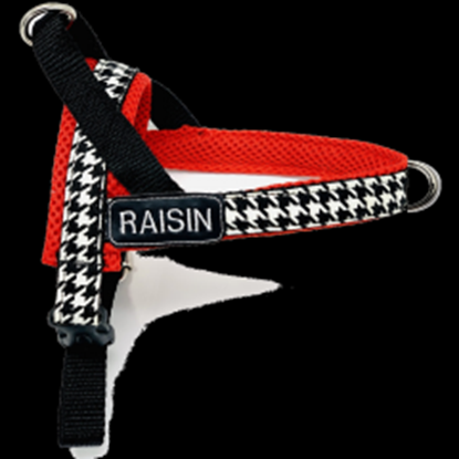 图片 Personalized red houndstooth one-click harness