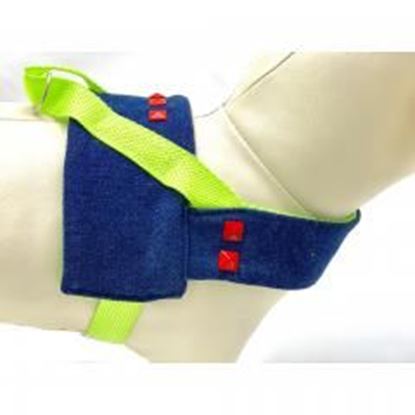 图片 Navy denim & Neon easy wear, no chock dog harness