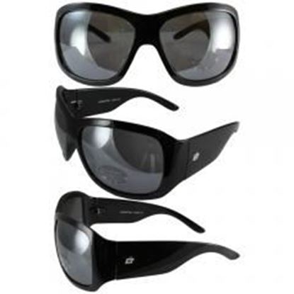 图片 Birdz Lorikeet Womens Glasses with Gloss Black Frames and Dark Smoke Lenses