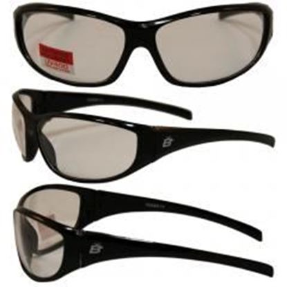 Picture of Birdz Sparrow Riding Glasses Gloss Black Frame with Clear Lenses