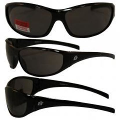 Foto de Birdz Sparrow Riding Glasses Gloss Black Frame with Smoke Lenses