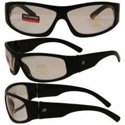 Foto de Birdz Blackbird Aggro-Look Riding Glasses with Clear Lenses