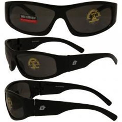 图片 Birdz Blackbird Aggro-Look Riding Glasses with Smoke Lenses