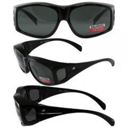 Foto de Birdz Beak Polarized and Fit Over Most Eyeglasses Sunglasses in Black Frame