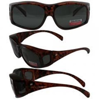 Picture of Birdz Beak Polarized and Fit Over Most Eyeglasses Sunglasses in Tortoise Frame