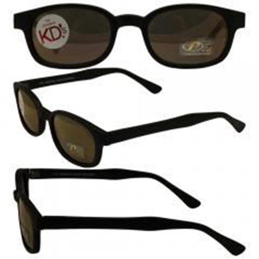 图片 Original KD's Biker Sunglasses with Gold Mirror Lenses