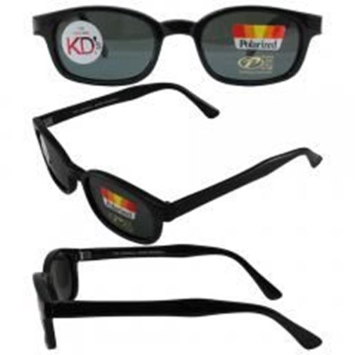 Picture of Original KD's Biker Sunglasses with Polarized Smoke Lenses