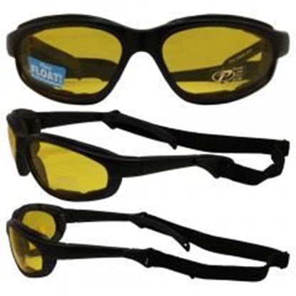 Foto de Freedom Padded Riding Glasses with Detacheable Strap - Yellow Lenses