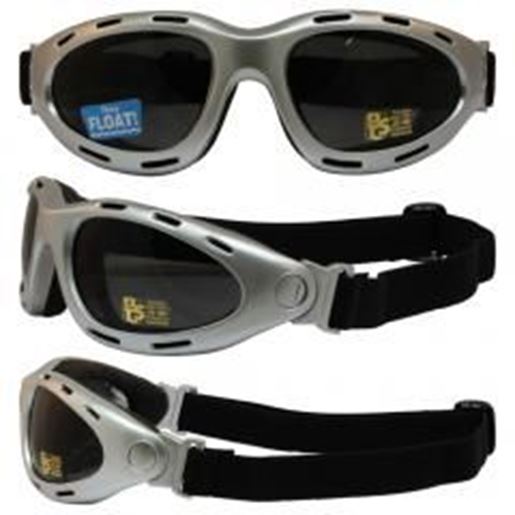 Picture of Dyno Value Riding Folding Goggles with Silver Frame and Smoke Lens