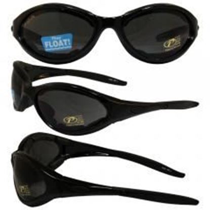 Foto de Airfoil Padded Riding Glasses with Black Frames and Smoke Lenses