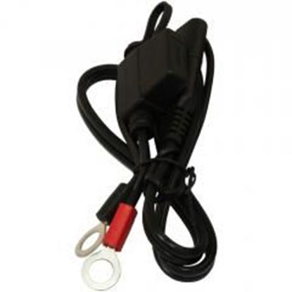 图片 MotoBatt 21 Inch 18AWG Cable Lead with 7.5A Fuse and Ring Terminals