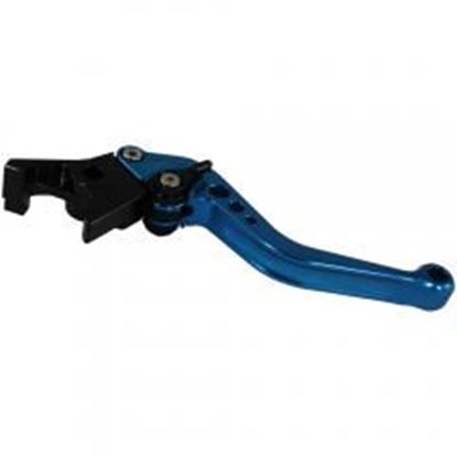 Picture of MotoProducts Shorty Blue Brake Lever for Most Current Suzuki, Kawasaki, and Some Yamaha