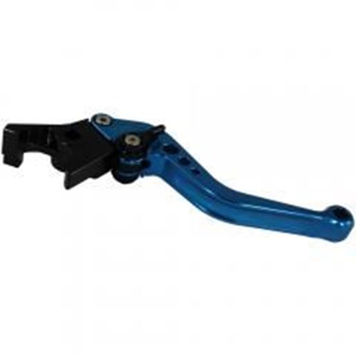 Foto de MotoProducts Shorty Blue Brake Lever for Most Current Suzuki, Kawasaki, and Some Yamaha