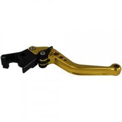 Picture of MotoProducts Shorty Gold Brake Lever for Most Current Suzuki, Kawasaki, and Some Yamaha