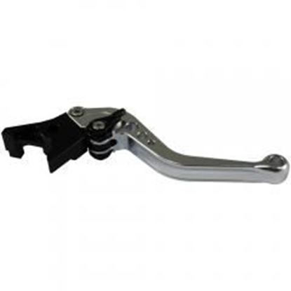 Picture of MotoProducts Shorty Silver Brake Lever for Most Current Suzuki, Kawasaki, and Some Yamaha