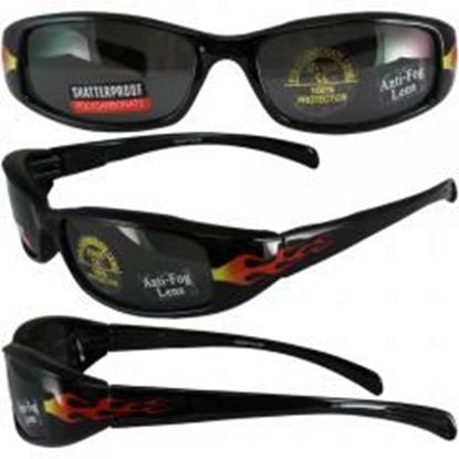 Foto de Bad Attitude Black Frame with Flames Smoke Lens