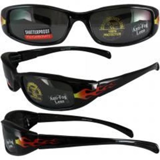 Foto de Bad Attitude Black Frame with Flames Smoke Lens