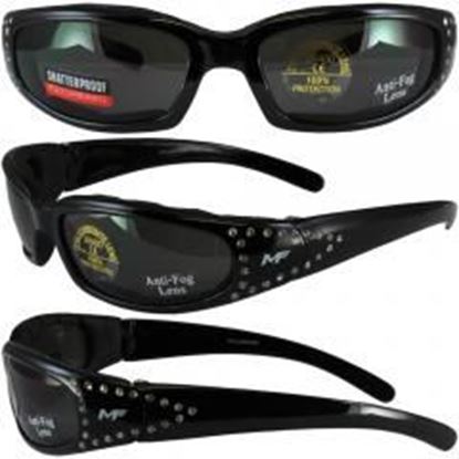 图片 Chill Black Frame with Rhinestones and Smoke Lenses