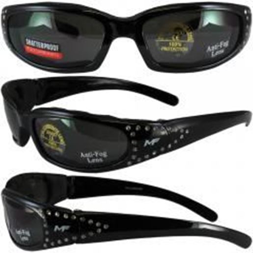 Foto de Chill Black Frame with Rhinestones and Smoke Lenses