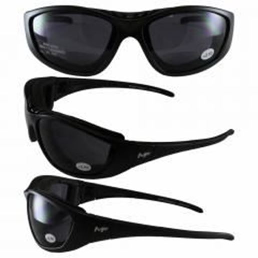 图片 Patriot Black Frame Smoke 2.5x Lenses Glasses/Goggles