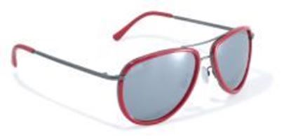 图片 Red Rimmed Aviator Style Sunglasses by Swag