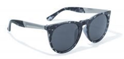 Picture of 2-Tone Frame with Black and White Demi and Solid Construction Sunglasses by Swag