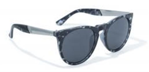 图片 2-Tone Frame with Black and White Demi and Solid Construction Sunglasses by Swag