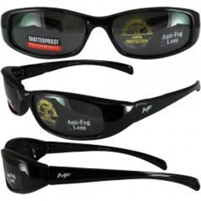 Foto de MotoFrames MF Bad Attitude Motorcycle Sunglasses Black Frames Super Dark Lens