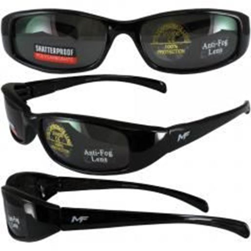 Picture of MotoFrames MF Bad Attitude Motorcycle Sunglasses Black Frames Super Dark Lens