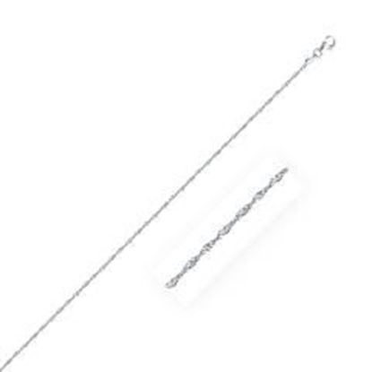 Picture of Sterling Silver 1.6mm Singapore Style Chain: 16 inches