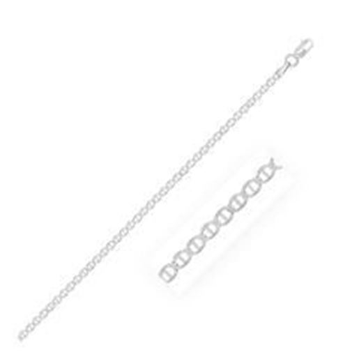 Picture of 2.8mm Sterling Silver Rhodium Plated Flat Mariner Chain: 16 inches