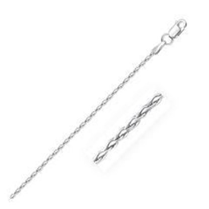 Picture of Sterling Silver Rhodium Plated Wheat Chain 1.5mm: 16 inches