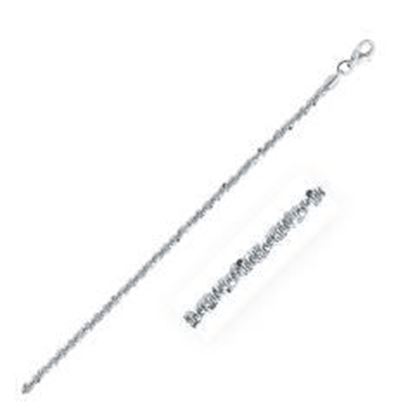 Picture of Rhodium Plated 2.2mm Sterling Silver Sparkle Style Chain: 16 inches