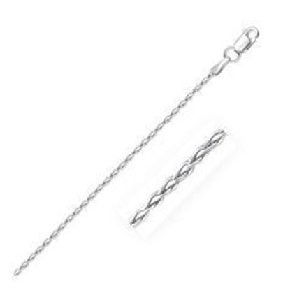 图片 Sterling Silver Rhodium Plated Wheat Chain 1.5mm: 18 inches