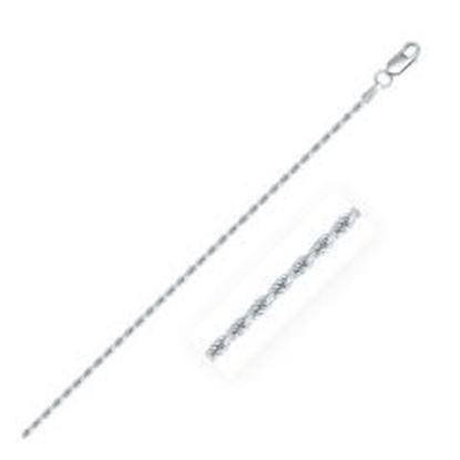 Picture of Sterling Silver 1.8mm Diamond Cut Rope Style Chain: 16 inches