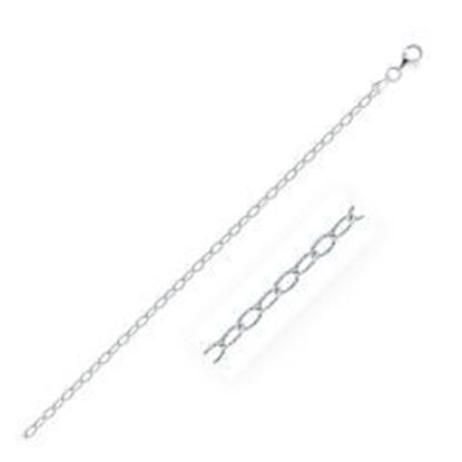 Picture of Rhodium Plated 2.5mm Sterling Silver Rolo Style Chain: 20 inches