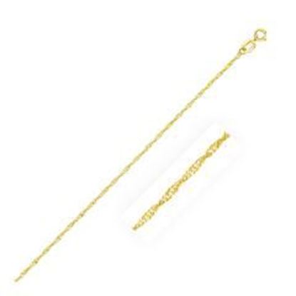 Picture of 14k Yellow Gold Singapore Bracelet 1.0mm: 7 inches