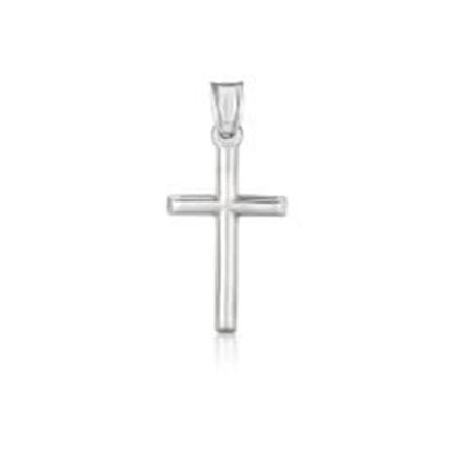 Picture of 14k White Gold High Polish Cross Pendant