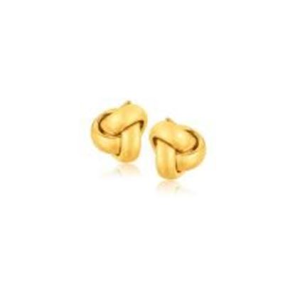 Picture of 10k Yellow Gold Love Knot Stud Earrings