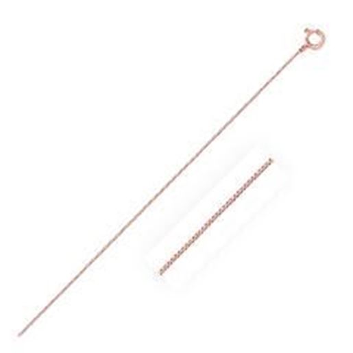 Picture of 14k Rose Gold Classic Box Chain 0.45mm: 16 inches