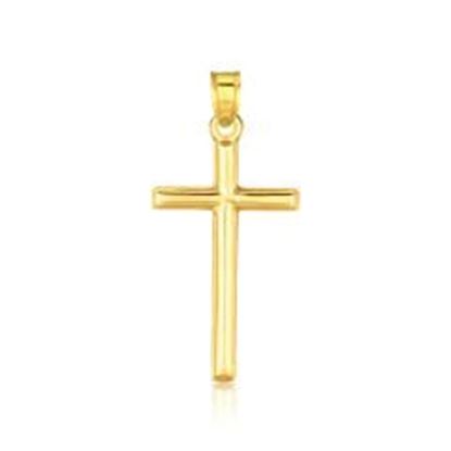 Picture of 14k Yellow Gold High Polish Cross Pendant