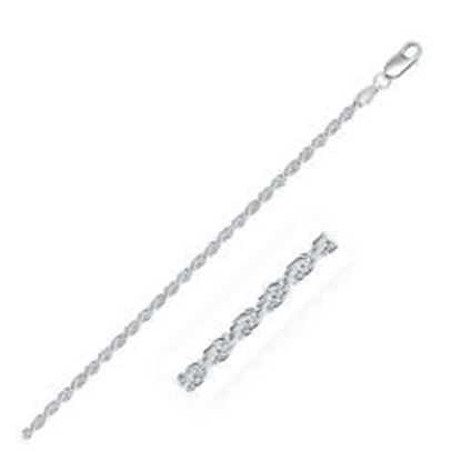 Picture of Sterling Silver 2.9mm Diamond Cut Rope Style Chain: 18 inches