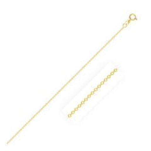 Picture of 14k Yellow Gold Cable Link Chain 0.5mm: 16 inches