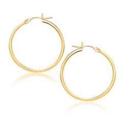 Picture of 10k Yellow Gold Polished Hoop Earrings (25 mm)