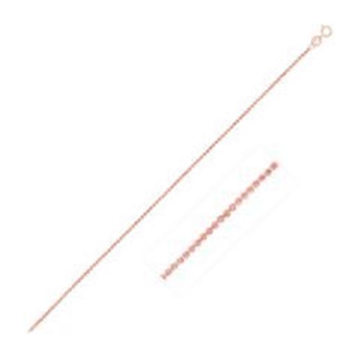 Picture of 14k Rose Gold Cable Link Chain 0.5mm: 18 inches