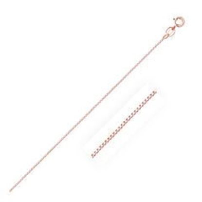 Picture of 14k Rose Gold Classic Box Chain 0.6mm: 16 inches