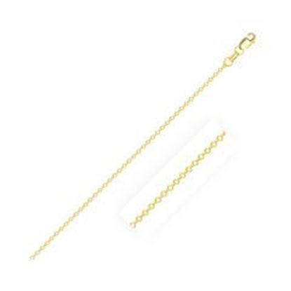 Picture of 14k Yellow Gold Cable Link Chain 0.8mm: 16 inches