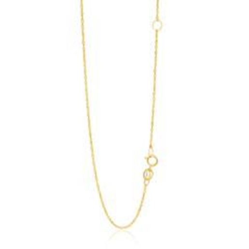 Picture of 14k Yellow Gold Adjustable Singapore Chain 1.1mm: 18 inches