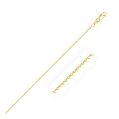 Picture of 14k Yellow Gold Round Cable Link Chain 0.7mm: 16 inches