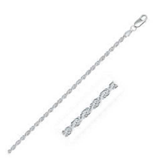 Picture of Sterling Silver 2.9mm Diamond Cut Rope Style Chain: 30 inches